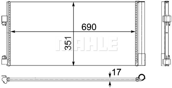 MAHLE Lauhdutin, ilmastointilaite AC 486 000P