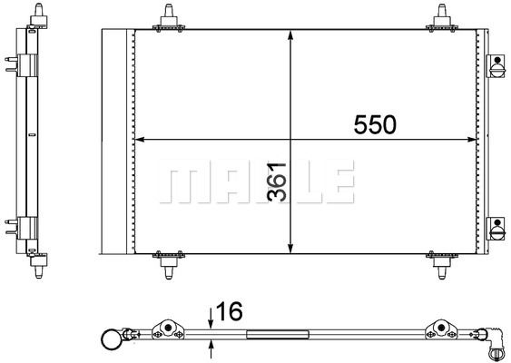 MAHLE Lauhdutin, ilmastointilaite AC 487 000P