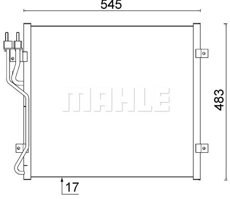 MAHLE Lauhdutin, ilmastointilaite AC 545 000S