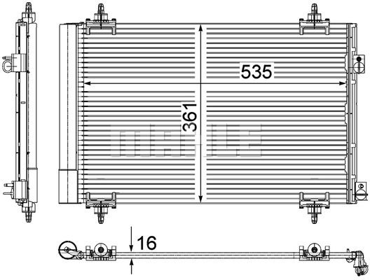 MAHLE Lauhdutin, ilmastointilaite AC 587 000P