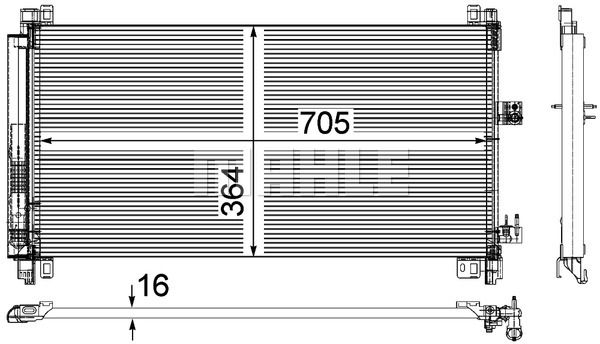 MAHLE Lauhdutin, ilmastointilaite AC 597 000P