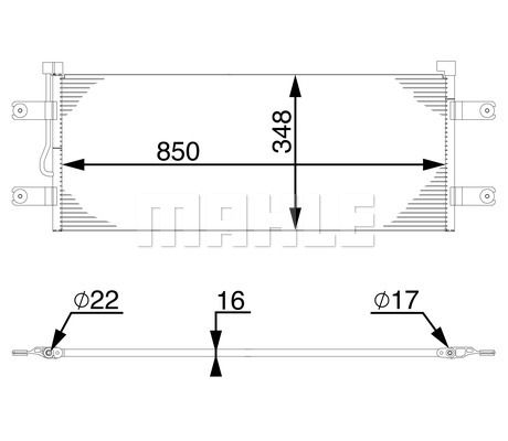 MAHLE Lauhdutin, ilmastointilaite AC 783 000S