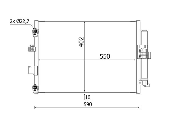 MAHLE Lauhdutin, ilmastointilaite AC 960 000S