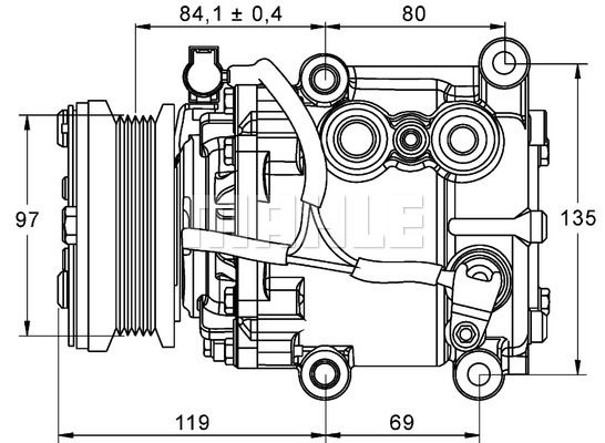 MAHLE Kompressori, ilmastointilaite ACP 106 000P