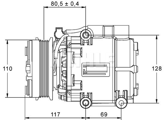 MAHLE Kompressori, ilmastointilaite ACP 858 000P