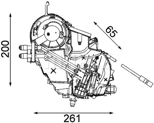 MAHLE Höyrystin, ilmastointilaite AE 75 000P