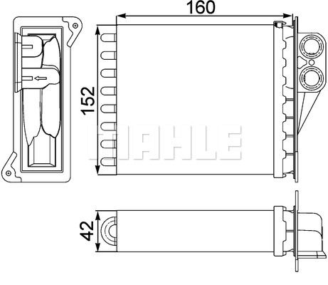 MAHLE Lämmityslaitteen kenno AH 168 000P