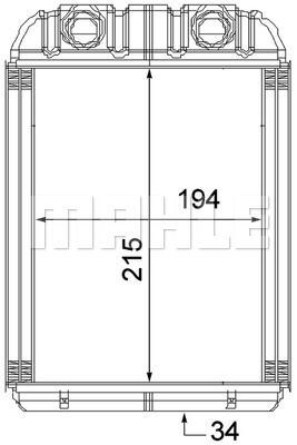 MAHLE Lämmityslaitteen kenno AH 180 000P