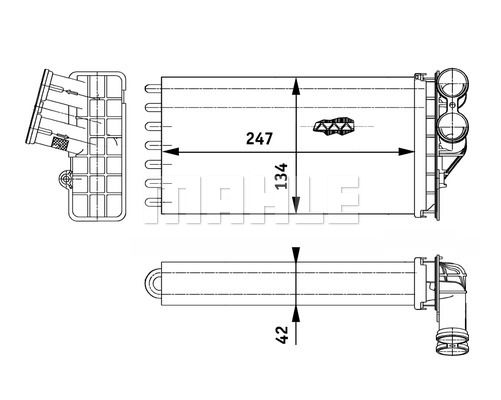 MAHLE Lämmityslaitteen kenno AH 82 000P