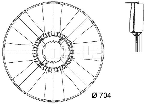 MAHLE Tuuletin, mootorinjäähdytys CFW 15 000P