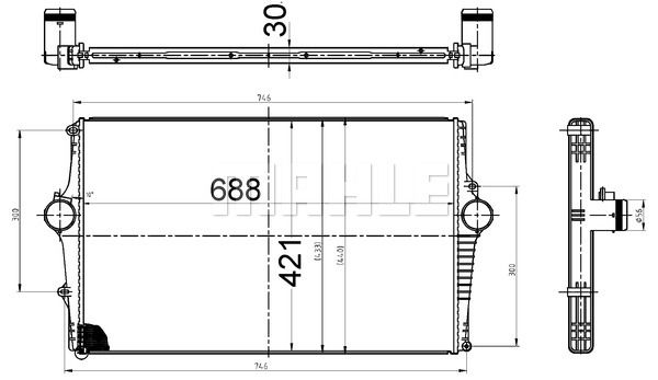 MAHLE Välijäähdytin CI 522 000S