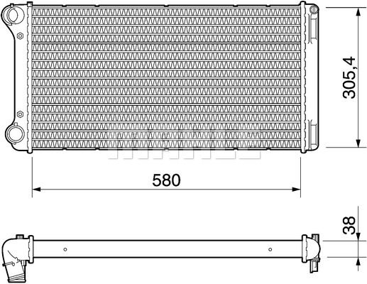 MAHLE Jäähdytin,moottorin jäähdytys CR 1109 000P