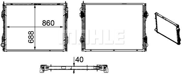 MAHLE Jäähdytin,moottorin jäähdytys CR 1175 000P