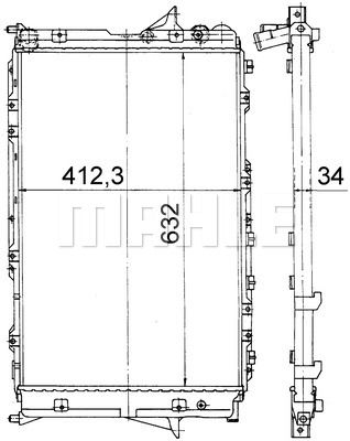 MAHLE Jäähdytin,moottorin jäähdytys CR 1398 000P