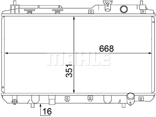 MAHLE Jäähdytin,moottorin jäähdytys CR 1457 000S