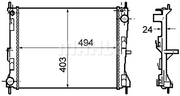 MAHLE Jäähdytin,moottorin jäähdytys CR 1691 000P