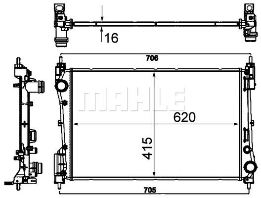 MAHLE Jäähdytin,moottorin jäähdytys CR 1794 000P