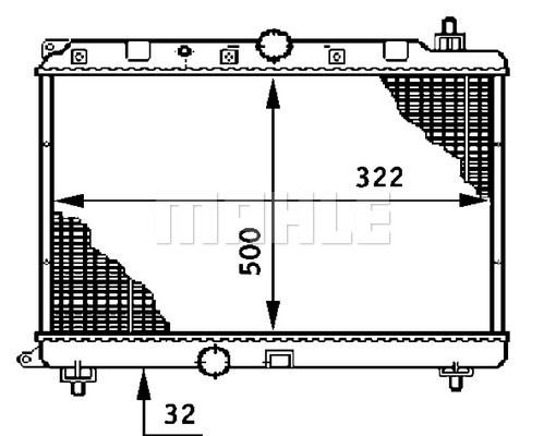 MAHLE Jäähdytin,moottorin jäähdytys CR 207 000S