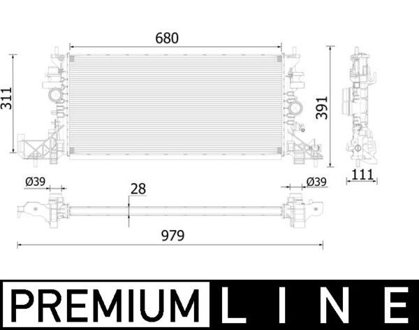 MAHLE Jäähdytin,moottorin jäähdytys CR 2251 000P