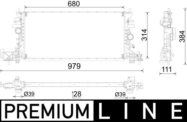 MAHLE Jäähdytin,moottorin jäähdytys CR 2597 000P