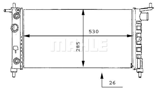 MAHLE Jäähdytin,moottorin jäähdytys CR 269 000P