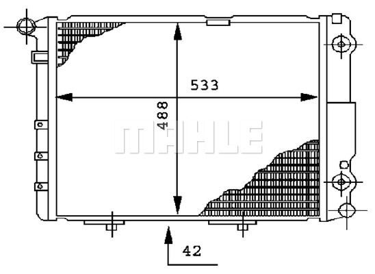 MAHLE Jäähdytin,moottorin jäähdytys CR 293 000P