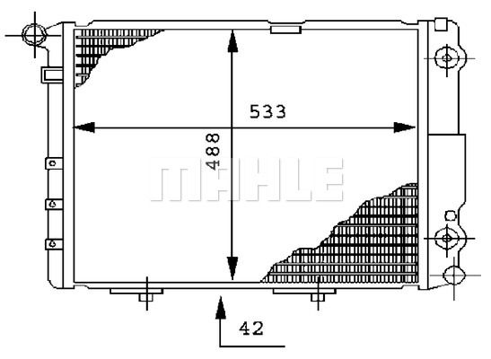 MAHLE Jäähdytin,moottorin jäähdytys CR 293 000S