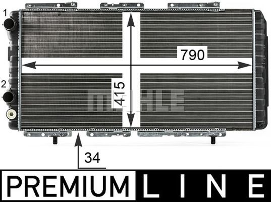 MAHLE Jäähdytin,moottorin jäähdytys CR 33 000P