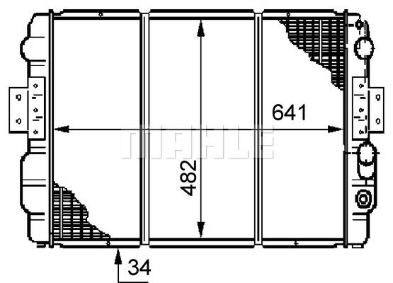 MAHLE Jäähdytin,moottorin jäähdytys CR 633 000S