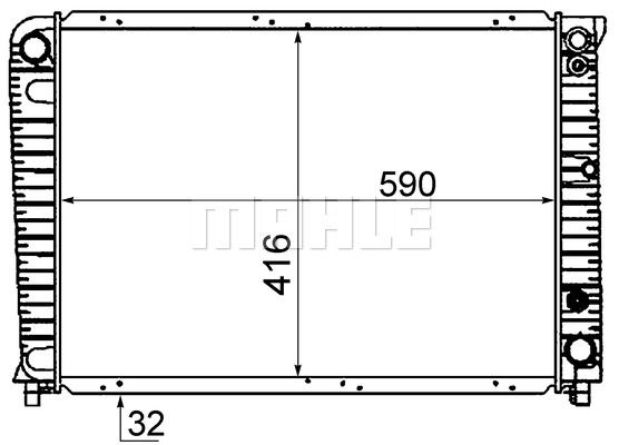 MAHLE Jäähdytin,moottorin jäähdytys CR 654 000S