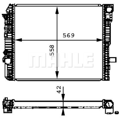 MAHLE Jäähdytin,moottorin jäähdytys CR 674 000P