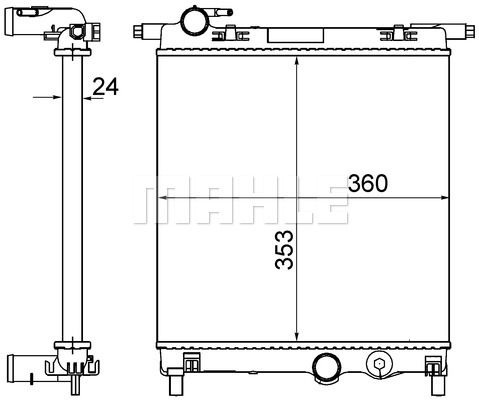 MAHLE Jäähdytin,moottorin jäähdytys CR 831 001S