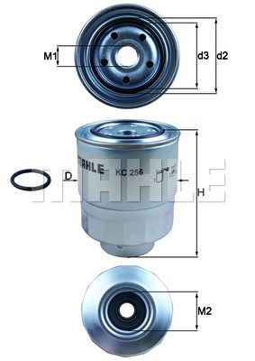 MAHLE Polttoainesuodatin KC 256D