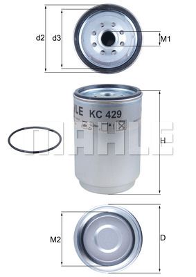 MAHLE Polttoainesuodatin KC 429D