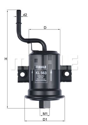 MAHLE Polttoainesuodatin KL 563