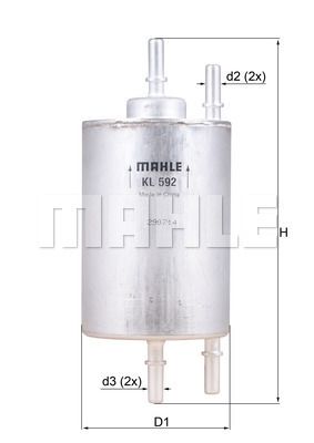 MAHLE Polttoainesuodatin KL 592