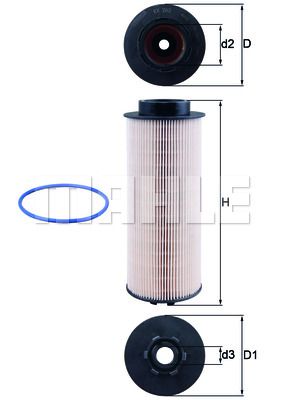 MAHLE Polttoainesuodatin KX 262D