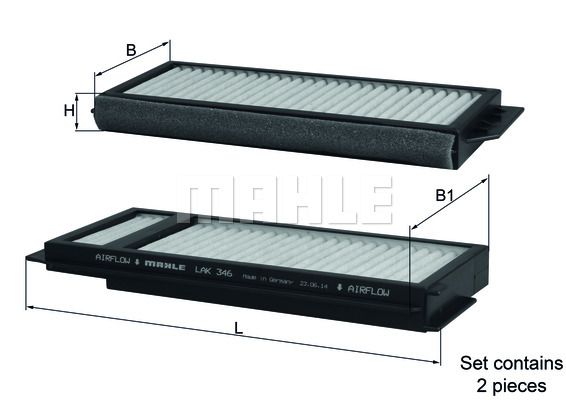 MAHLE Suodatin, sisäilma LAK 346/S