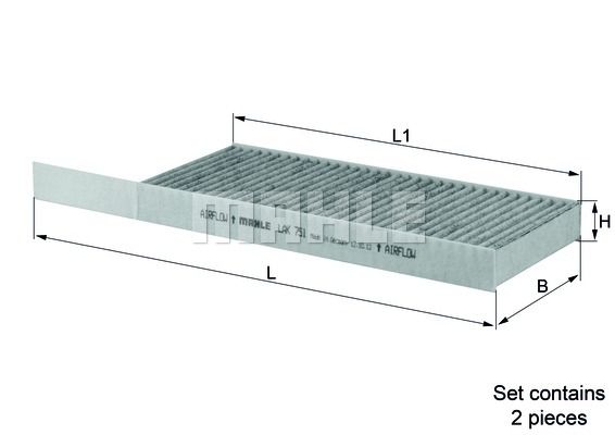 MAHLE Suodatin, sisäilma LAK 751/S