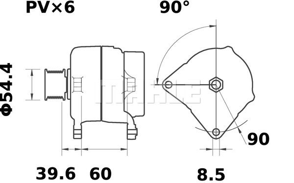 MAHLE Laturi MG 555