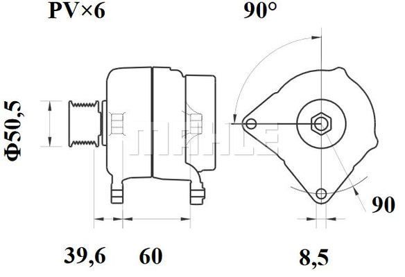 MAHLE Laturi MG 557