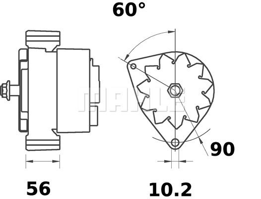 MAHLE Laturi MG 564