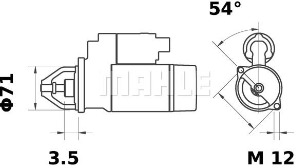 MAHLE Käynnistinmoottori MS 106