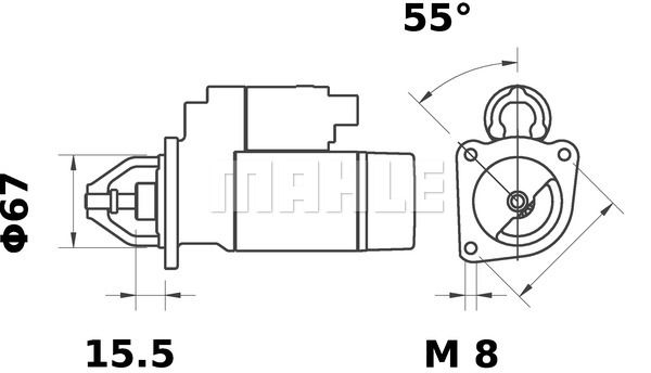 MAHLE Käynnistinmoottori MS 181