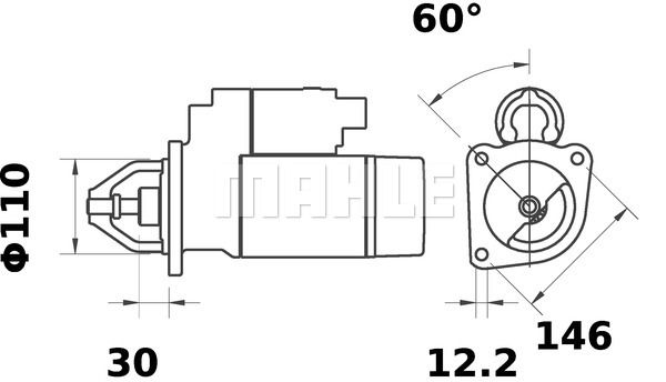 MAHLE Käynnistinmoottori MS 192