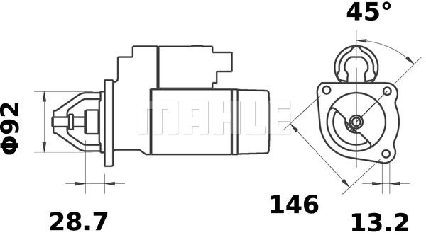 MAHLE Käynnistinmoottori MS 205