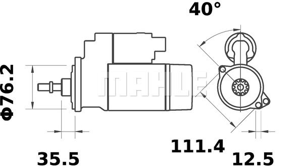 MAHLE Käynnistinmoottori MS 302