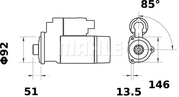 MAHLE Käynnistinmoottori MS 405