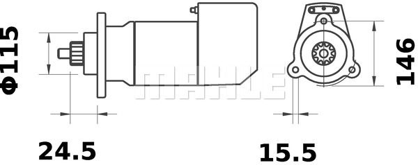 MAHLE Käynnistinmoottori MS 456