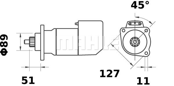 MAHLE Käynnistinmoottori MS 542